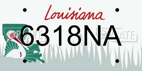 6318NA Louisiana License Plate