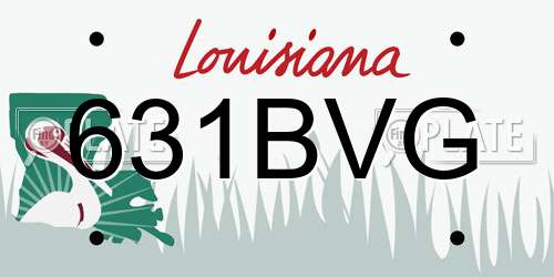 631BVG Louisiana License Plate