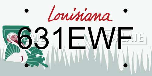 631EWF Louisiana License Plate