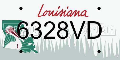 6328VD Louisiana License Plate