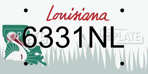 6331NL Louisiana License Plate