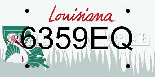 6359EQ Louisiana License Plate