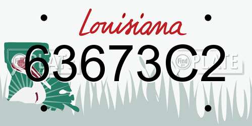63673C2 Louisiana License Plate