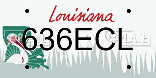 636ECL Louisiana License Plate