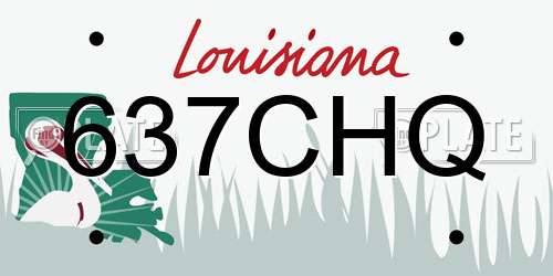 637CHQ Louisiana License Plate