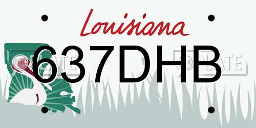 637DHB Louisiana License Plate