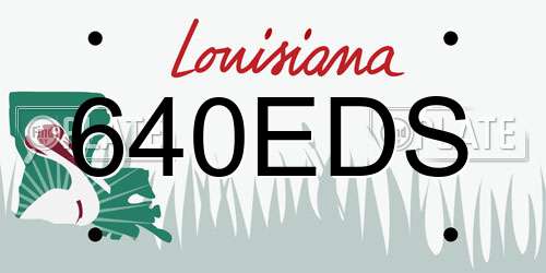 640EDS Louisiana License Plate