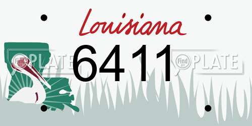 6411 Louisiana License Plate