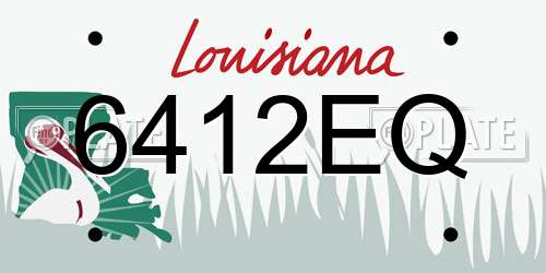 6412EQ Louisiana License Plate