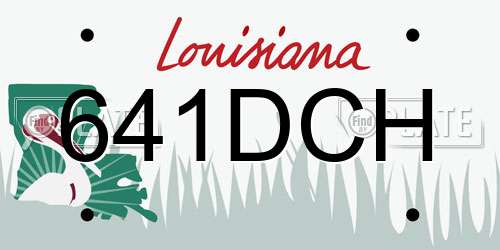 641DCH Louisiana License Plate