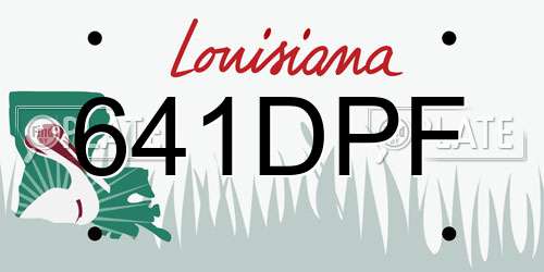 641DPF Louisiana License Plate