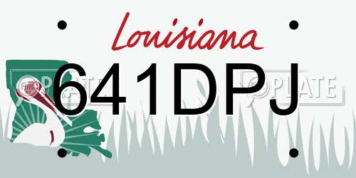 641DPJ Louisiana License Plate