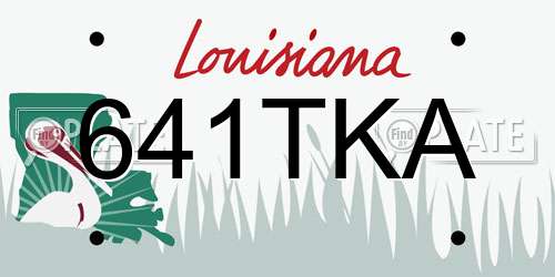 641TKA Louisiana License Plate