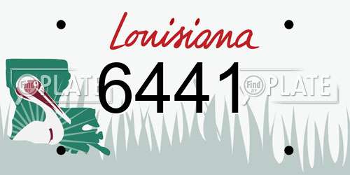 6441 Louisiana License Plate