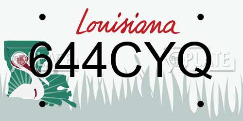 644CYQ Louisiana License Plate