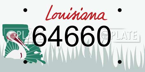 64660 Louisiana License Plate