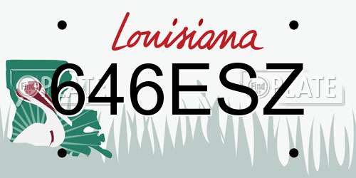 646ESZ Louisiana License Plate