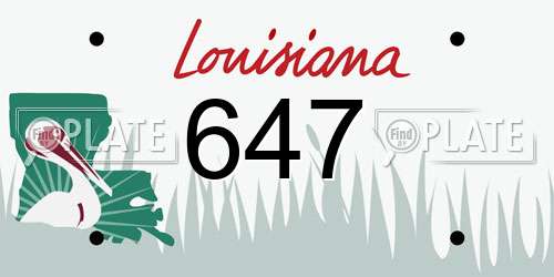 647 Louisiana License Plate