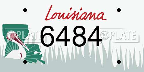 6484 Louisiana License Plate