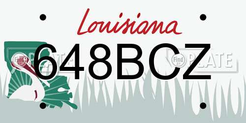 648BCZ Louisiana License Plate