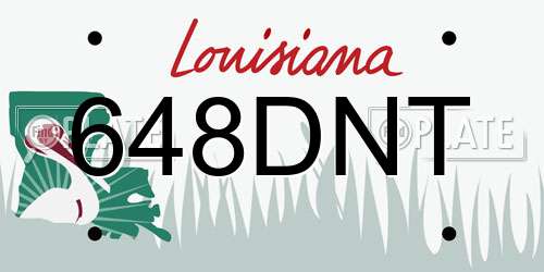 648DNT Louisiana License Plate