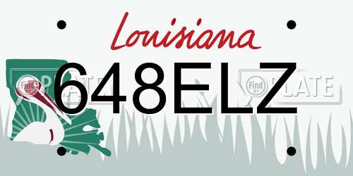 648ELZ Louisiana License Plate