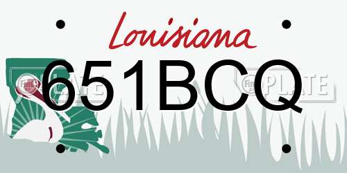 651BCQ Louisiana License Plate