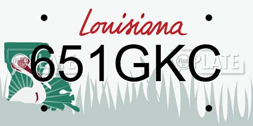 651GKC Louisiana License Plate