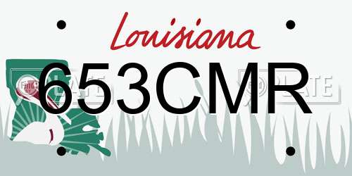 653CMR Louisiana License Plate