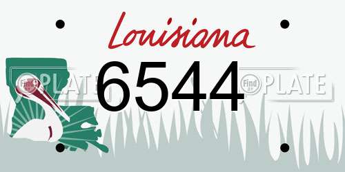 6544 Louisiana License Plate