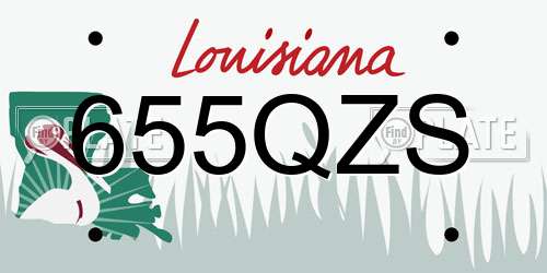 655QZS Louisiana License Plate