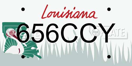 656CCY Louisiana License Plate