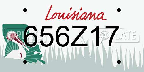 656Z17 Louisiana License Plate