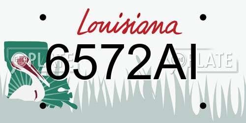 6572AI Louisiana License Plate