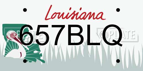 657BLQ Louisiana License Plate