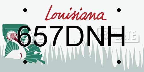 657DNH Louisiana License Plate