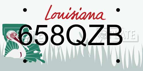 658QZB Louisiana License Plate