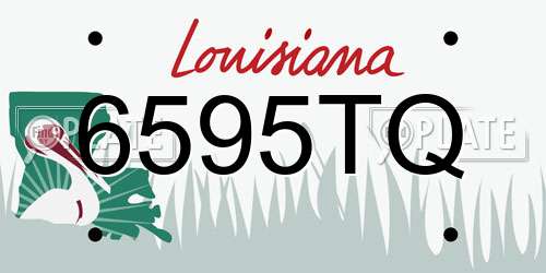 6595TQ Louisiana License Plate