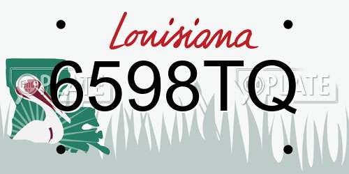 6598TQ Louisiana License Plate