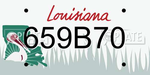 659B70 Louisiana License Plate