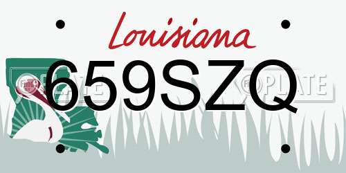 659SZQ Louisiana License Plate