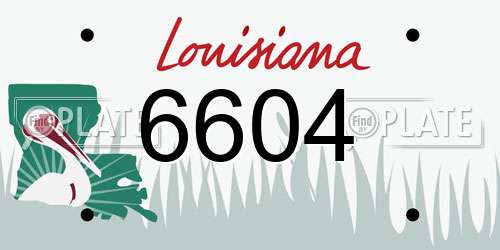 6604 Louisiana License Plate
