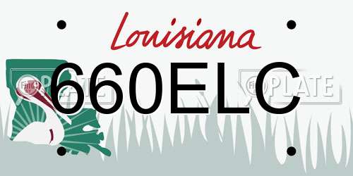 660ELC Louisiana License Plate