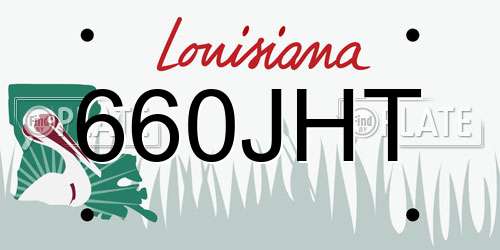 660JHT Louisiana License Plate