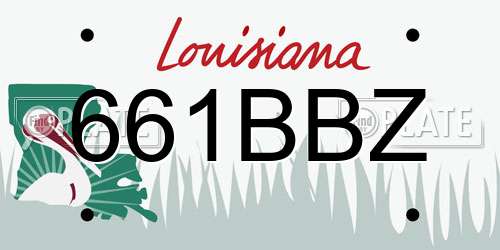 661BBZ Louisiana License Plate