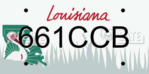 661CCB Louisiana License Plate