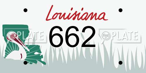 662 Louisiana License Plate