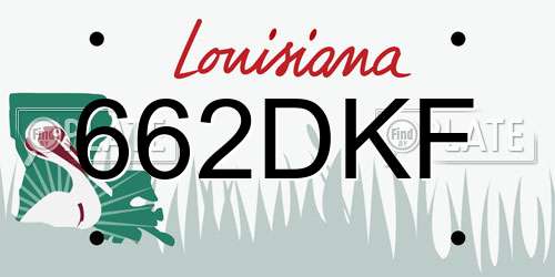 662DKF Louisiana License Plate