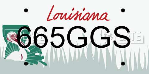 665GGS Louisiana License Plate