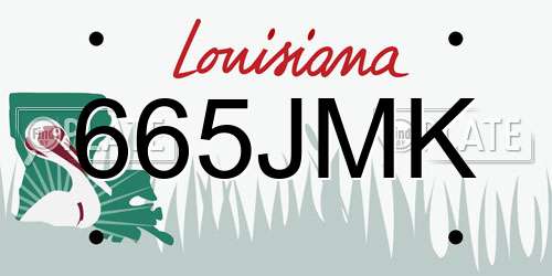 665JMK Louisiana License Plate
